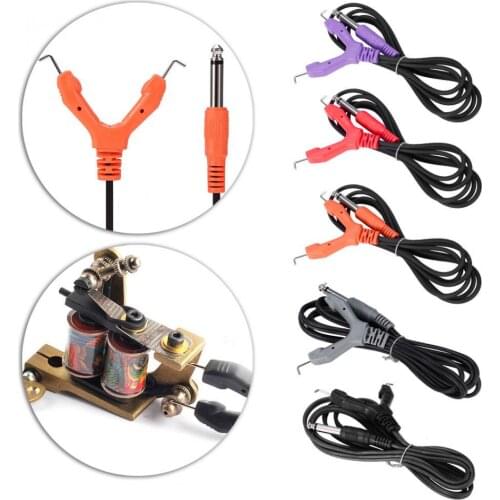 Silicone Tattoo Hook Line Heavy Duty Spring Tattoo Clip Cord Wire Cable Tattoo Machine Power Supply Conversion Accessory 1.8m