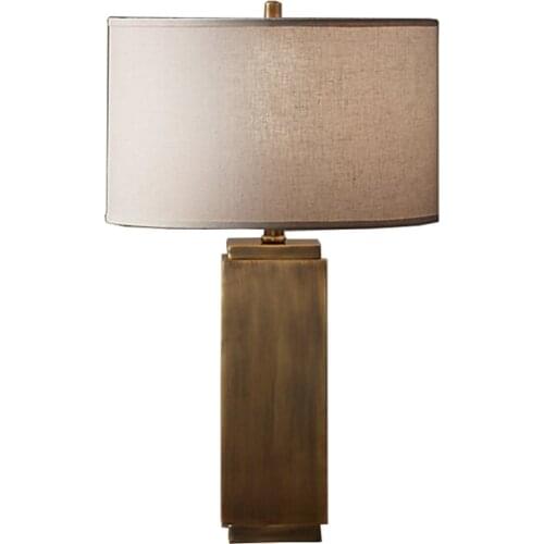 Modern American Loft Cloth Table Lamps Study Retro Nordic Living Room Bedroom Bedside Luxury Villa Hotel Table Lights Lighting