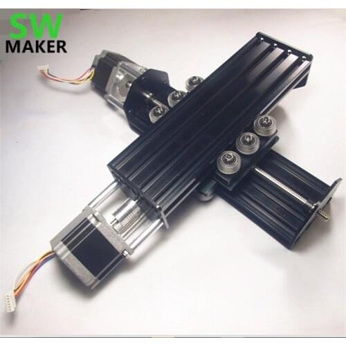 SWMAKER DIY V-Slot Nema 23 Lead Screw Driven Actuators and Simple X/Y Table System kit 250mm 2080 v-slot profile