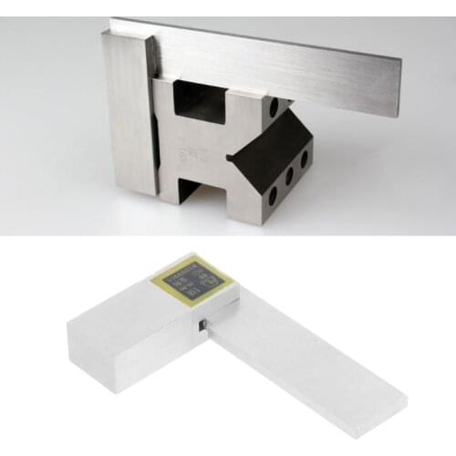 Angle Ruler Gauge 63x40mm 90 degree Grade 1 Stainless Steel Ruler Gauge Measurer LS'D Tool