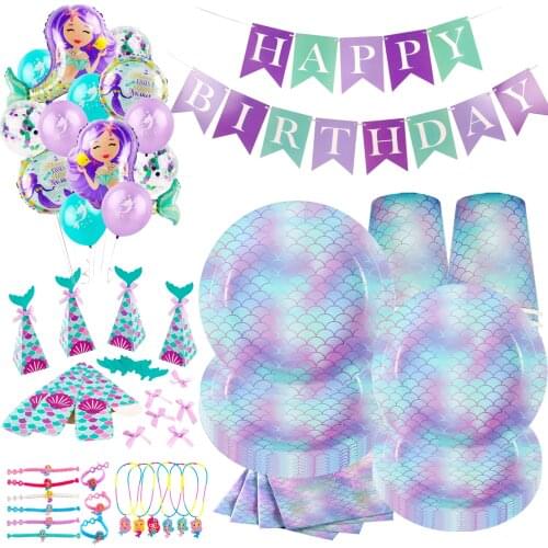 Frigg Romantic Little Mermaid Party Supplies Mermaid Birthday Party Favors First Birthday Girl Party Mermaid Decor Baby Shower