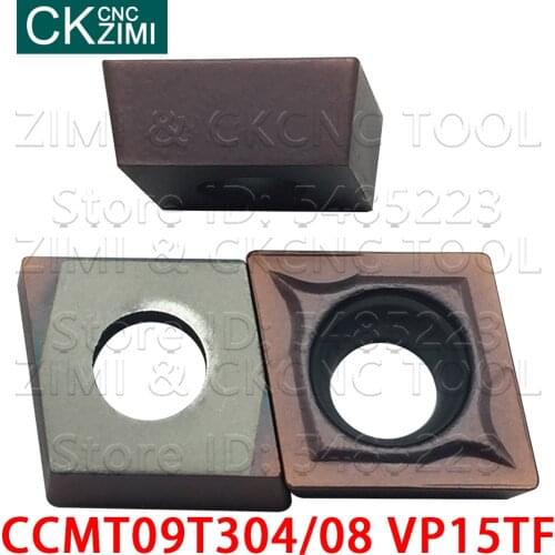 CCMT09T304 VP15TF CCMT09T308 VP15TF High quality carbide car blade boring Turning Insert CNC lathe tool CCMT for stainless steel