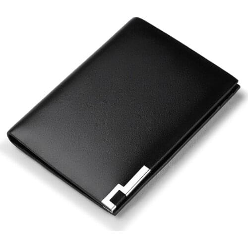 WILLIAMPOLO ultra thin leather wallet mens short fashionable multifunctional buckle clip detachable drivers license card cover