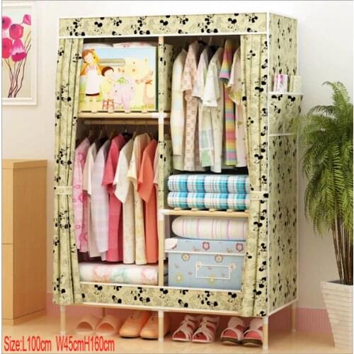 Factory Price Solid Wood Wardrobe length 100 cm
