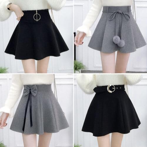Autumn and Winter High Waist A- line Skirt Skirt Woman Skirts Faldas Jupe