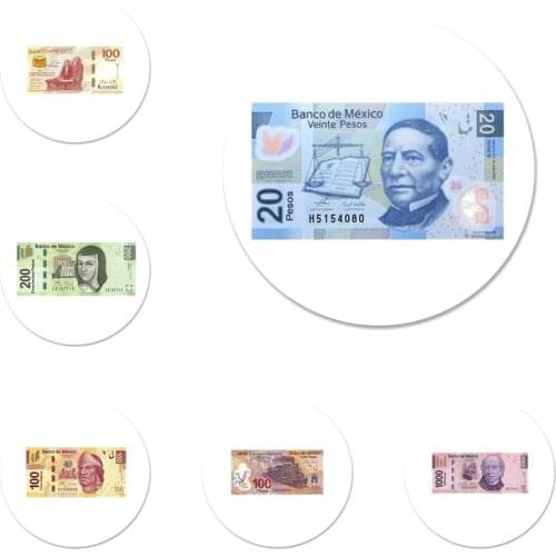 58mm Mexico Mexican Peso Icons Pins Badge Decoration Brooches Metal Badges For Backpack Decoration