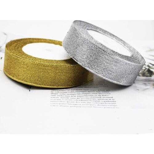 Gold and silver onion with Christmas ribbon gift packaging baking ribbon wedding decoration gold ribbon