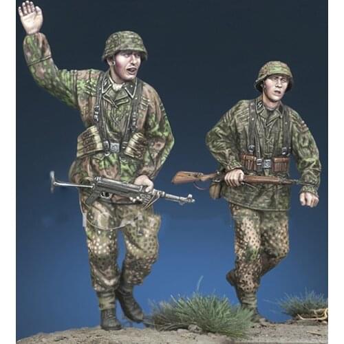 1/35 Resin Model Figure GK,WSS Grenadier '44 Set (2 Figs.) ， Unassembled and unpainted kit