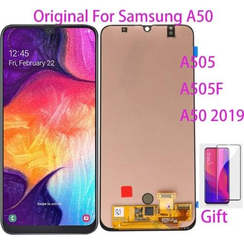 100% Original For Samsung Galaxy A50 SM-A505FN/DS A505F/DS A505 LCD Display Touch Screen Digitizer Assembly For Samsung A50 lcd