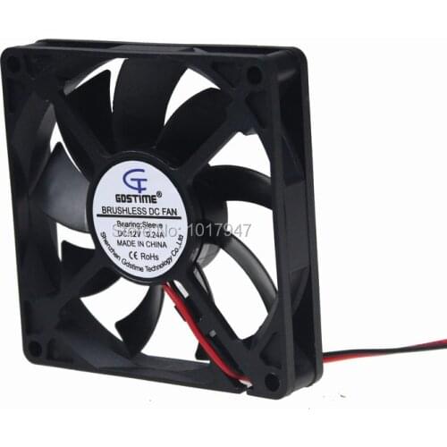 100 PCS lot Gdstime 8015 8cm 80mm x 15mm 12Volt 2pin 2510 Connector DC Computer Case Fan