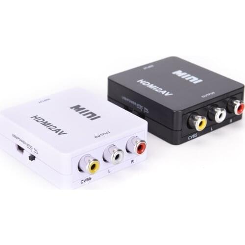 1080P HDMI-compatible 2AV Mini HDMI TO AV -Composite CVBS RCA Audio Vedio Converter Adapter