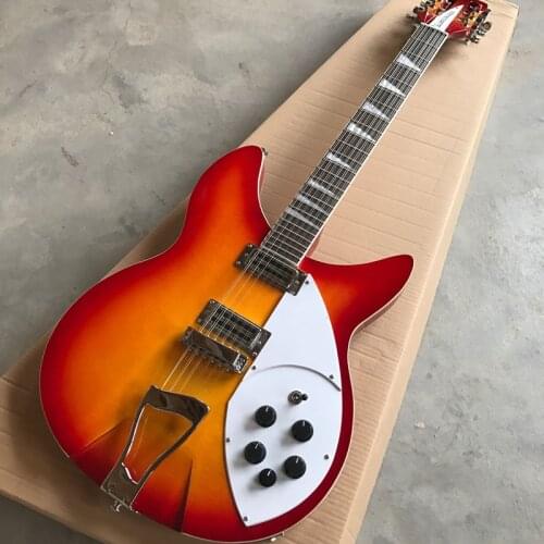 2019 High quality 12 String Electric Guitar, Ric 360 Electric Guitar,Cherry red Burst body,Rosewood fingerboard,free shipping