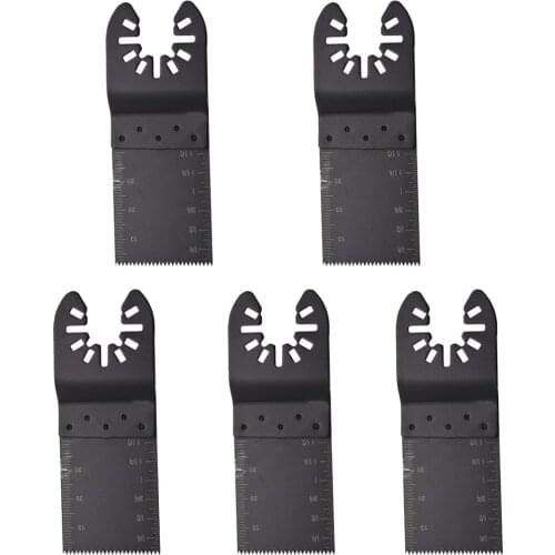 5Pcs Oscillating Multifunction Saw Blade Quick Release Saw Cutters Kit Wood Cutting Renovator Power Tool 90x34mm