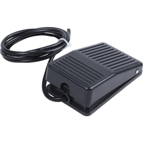 AC 250V 10A SPDT NO NC Antislip Plastic Momentary Power Foot Pedal Switch Black