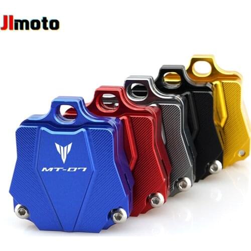 Logo MT07 Key Shell Case Protective Cover Cap (Key Without Chip) For Yamaha MT07 MT 07 MT-07 Motorcycle CNC Aluminum Accessories