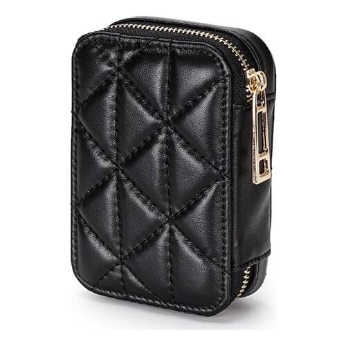 COMFORSKIN Premium Cow Leather Ladies Lipstick Bag New Arrivals High-definition Mirror Leather Makeup Small Bag Lipstick Pocket