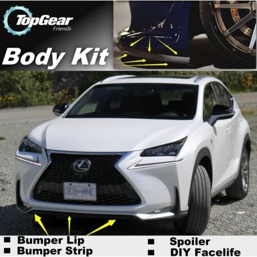 Bumper Lip Deflector Lips For Lexus NX 200 240 300h Front Spoiler Skirt For TopGear Fans Car Tuning Veiw / Body Kit / Strip