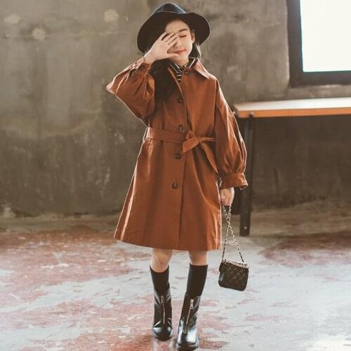 Spring Autumn Long Jackets for Kids Korean Clothe Fashion Kids Jackets for Girls Baby Girl Winter Clothes