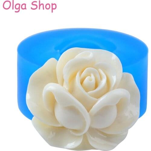 HYL287 36.2mm Rose Flower Siliocne Push Mold - Cake Decoration, Sugarcraft, Fondant, Resin Jewelry Making, Gum Paste, Food Safe