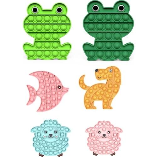 Frog Shape Toys Push Bubble Autism Needs Squishy Antistress Reliever Sensory Toys Funny Kid Anti Stress Toy