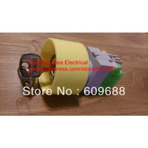 Cap AC 660V 10A 22mm With 2 Position Push Button Switch NO/NC W Keys
