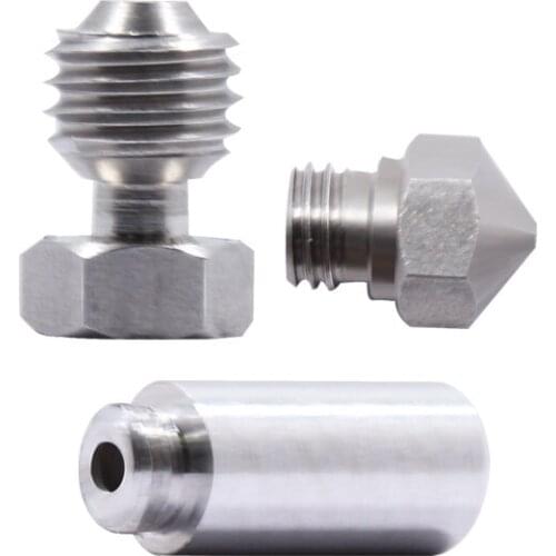 MK10 Stainless steel Hotend M7 1.75MM connector Conversion Kit Throat 0.4MM Nozzle Conversion for 3D Printer mk10 extruder parts