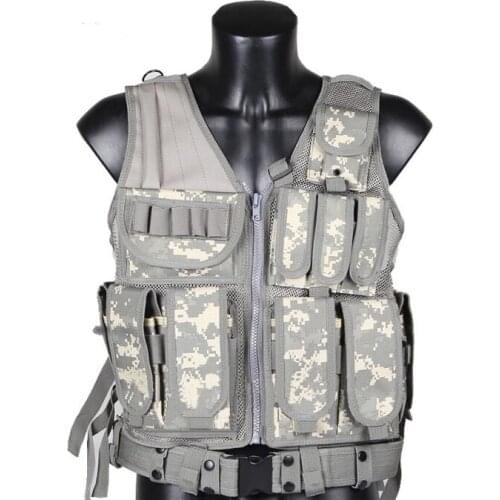 Multifunction Outdoor Tactical Combat Vest Sport CS Paintball Shooting Game Camouflage Military Chest Armor Molle Tops Waistcoat