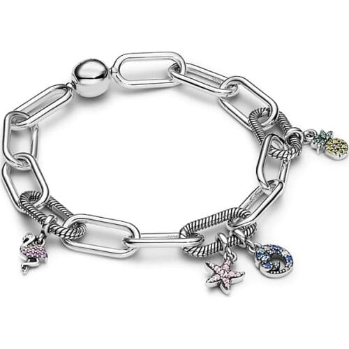 2021 Fashion 100% S925 Sterling Silver Star Me Series Bracelet Accessory Set Original Diy Jewelry Suitable For Women