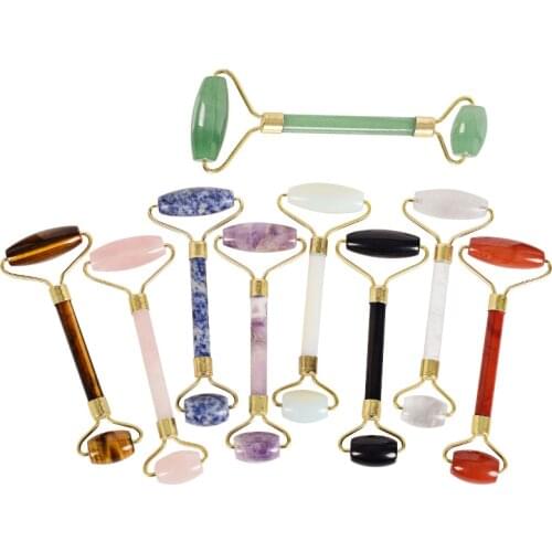 Jade Stone Facial Massage Roller Practical Jade Face Anti Wrinkle Body Head Portable Beauty Health Care Tools