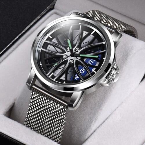 Free Dropshipping Mens Watch Wristwatch For Men Cool Car Rim Design Quartz Watch Men Male Clock Waterproof Relogio Masculino