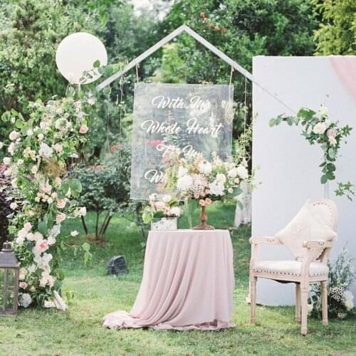 New wedding wrought iron stand shaped pentagon geometry road lead iron arch shelf European forest DIY wedding scene layout props