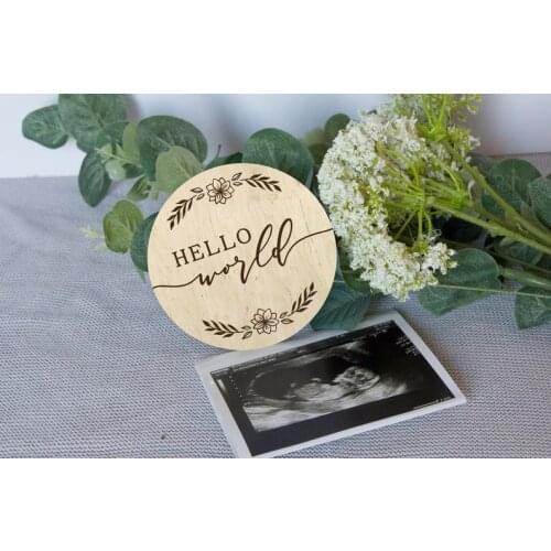 Hello world baby announcement, newborn baby announcement, baby keepsake, newborn photography prop, baby milestone