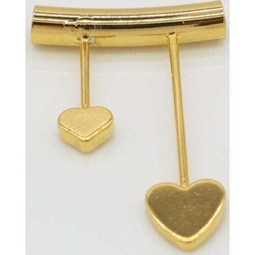 NEW Double Heart Necklace & Pendant Women/Men Loverss Jewelry Gold Color African/Sudan Chains Jewelry