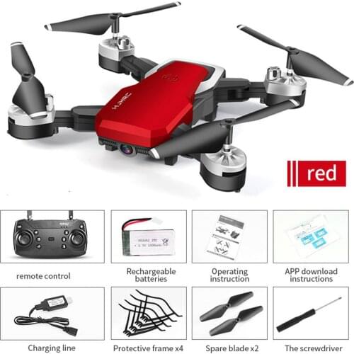 HJ28 Foldable RC Drone 4 Channels Wifi 2MP/5MP FPV Camera Drone Altitude Hold Gesture Photo/Video RC Quadcopter