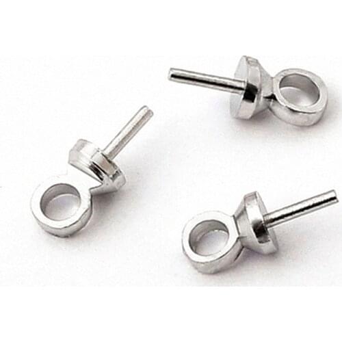 5MM Wholesale 100PCS DIY Jewelry Findings 925 Sterling Silver Bail Connectors Pendant Beads Cap For Pearl,Crystal Bead FY-11