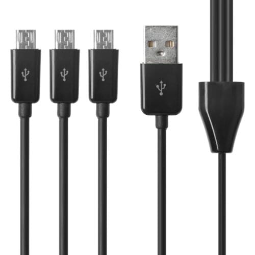 1m1 to 3 Splitter USB Male to 3 Micro USB Male Connector Charging Data Sync Cable