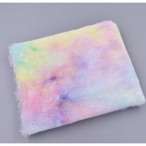 45x160cm Rainbow Color Winter Plush Fabric For DIY Home Textile Clothes Artificial Fur Fabric Sewing Materials