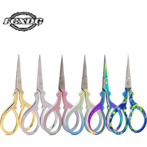 High Quality Grooming Scissors Pink Silver Gold Stainless Steel Sewing Thread Scissors DIY Sewing Supplies Needlework Scissors