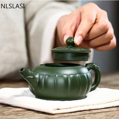 Yixing High-end Tea pot Purple Clay Teapot Green Mud Beauty Kettle Chinese Tea Ceremony Customized Boutique Collection 160ml