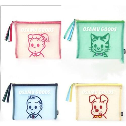Japanese Harada Harada cartoon cute mesh transparent waterproof cosmetic bag small portable travel toiletry bag storage bag