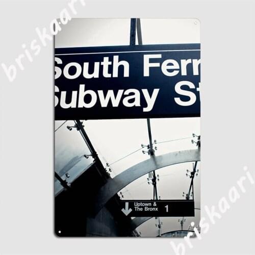 South Ferry Subways Metal Signs Wall Cave Living Room Design Poster Tin sign Posters