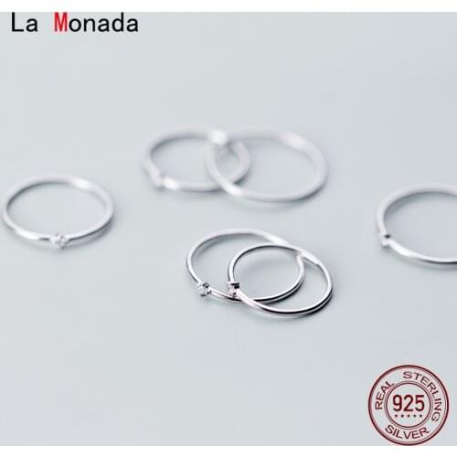 La Monada Finger Women Ring 925 Sterling Silver Single Wish Minimalist Rings For Women 925 Silver Fine In Jewerly Rings Woman