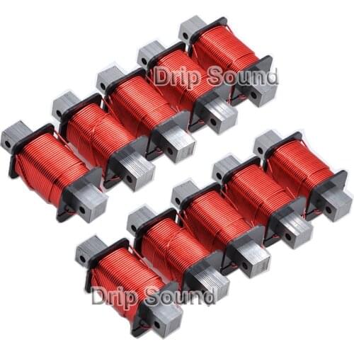 1pcs 1.2mm 0.8mH-2.6mH Audio Amplifier Speaker Crossover Inductor With Iron Core 4N Oxygen-Free Copper Wire Coil #Red