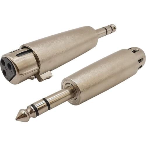 1Pcs 6.5mm 1/4" Male Plug to 3Pin XLR Female Jack Stereo Microphone Speaker Connector XLR Adapter