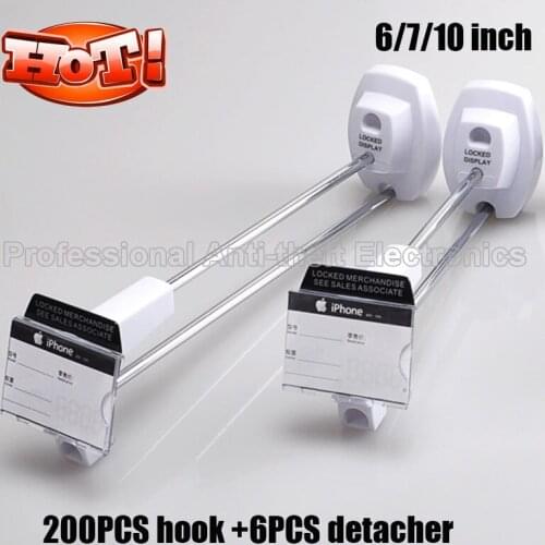 200pcs/lot retail shop accessories security display slatwall hook white color free shipping(15cm&18cm&25cm)