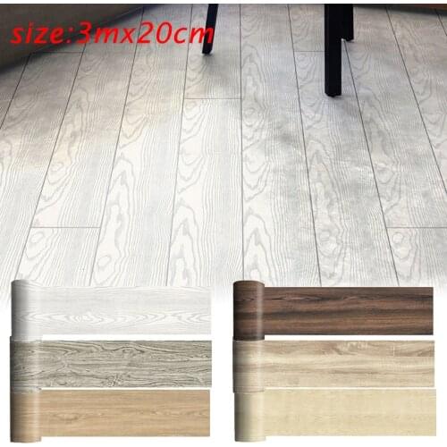 20x300cm Simulation Wood Grain Floors Self-adhesive Waterproof PVC Decorative Wall Stickers For DIY Household Home Decoration