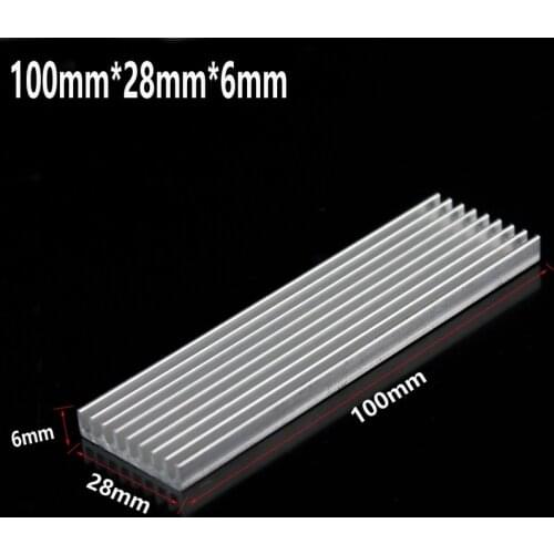 30pcs Gdstime High Quality DIY Cooler 100mm Aluminum Heatsink 100x28x6mm Heat Sink For LED 100x28x6mm