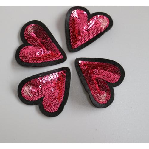 4pc star heart Sequin patches for clothing DIY iron on parch appliques Embroidery applique patch ropa clothing accessories