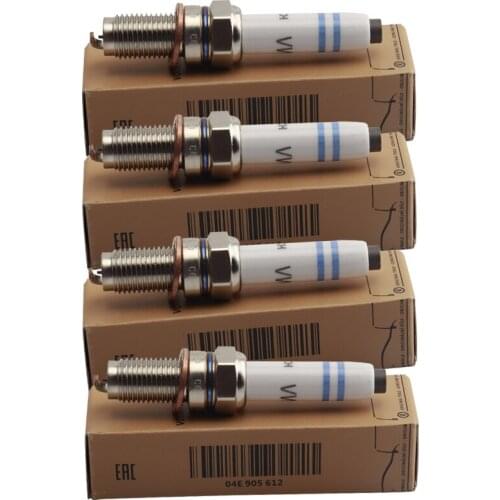 4pcs 04E905612 Spark Plug fit for Audi A1 A3 Q3 fit for VW Volkswagen Beetle Golf Jetta Polo Santana 0241145515 04E 905 612 B C
