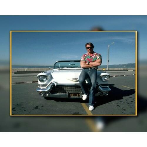 68 Custom Poster Silk Home Deco Arnold Schwarzenegger Young Actor Strong Wall Art Christmas Gift